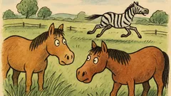 Vtip: Dva koně se pasou na louce...