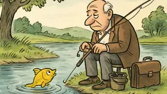 Vtip: Miliardář chytí zlatou rybku a...