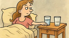 Vtip: Dívka si postaví dvě skleničky...