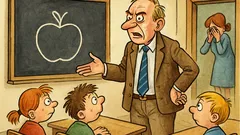 Vtip: Paní učitelka kreslí jablko na tabuli…