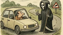 Vtip: Muž zastaví auto a smrtka stopuje