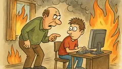 Vtip: Otec a syn sedí u počítače…