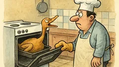 Vtip: Husa na pekáči vystrčí hlavu z trouby