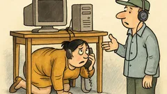 Vtip: Volá zákaznice na technickou podporu: „Nemůžu spustit stolní počítač...“