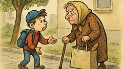 Vtip: Pepíček jde do školy a potká babičku