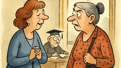 Vtip: Slyšela jsem, že váš syn studuje...