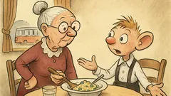 Vtip: Bábinka říká Hurvínkovi – hrajeme si na autobus