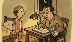 Vtip: Tati, umíš psát potmě?