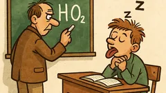 Vtip: Pan učitel píše na tabuli vzorec...