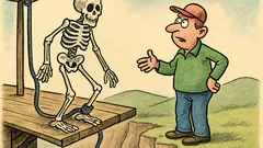 Vtip: Proč nemůže kostlivec skákat bungee?