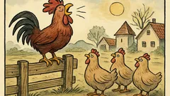 Vtip: Víte, proč kohout kokrhá se zavřenýma očima?