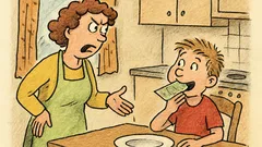 Vtip: Maminka říká – proč jsi snědl peníze?