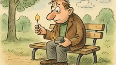 Vtip: Blázen sedí na lavičce a škrtá zápalkami