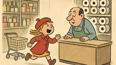Vtip: Prodejnou se prodírá holčička...