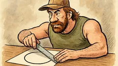 Vtip: Chuck Norris kreslí kruh pravítkem