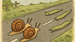 Vtip: Jdou dva šneci přes cestu a...