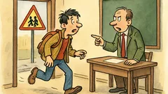 Vtip: Učitel se ptá studenta, proč přišel pozdě
