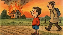 Vtip: Malý chlapec stojí v poli...