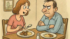 Vtip: „Miláčku, jak ti chutnal oběd?“