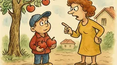 Vtip: Maminka se ptá Pepíčka, kde má jablka