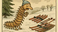 Vtip: Stonožka si chce zalyžovat...