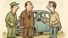 Vtip: Jede opravář, ředitel a programátor autem