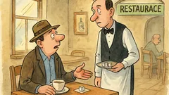 Vtip: Chlápek v restauraci žádá další cukr