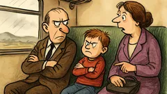 Vtip: Ve vlaku – „Paní, řekněte svému synovi...“