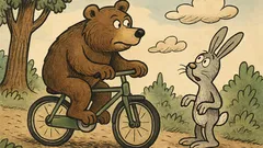 Vtip: Potká se zajíc s medvědem na kole