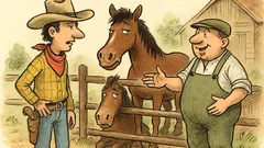 Vtip: Kovboj přijde na statek a ptá se…