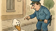 Vtip: Leží zmrzlina na ulici a...