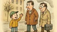 Vtip: Pepíček jde s tatínkem po ulici...