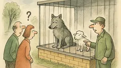 Vtip: V zoologické zahradě vidí vlka a beránka...