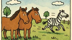 Vtip: Dva koně se v klidu pasou, když...